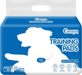 COCOYO Best Value 22"x22" Dog Training Pads 50 Count | Dog Pee Pads | Super Absorbent Puppy Pads,White