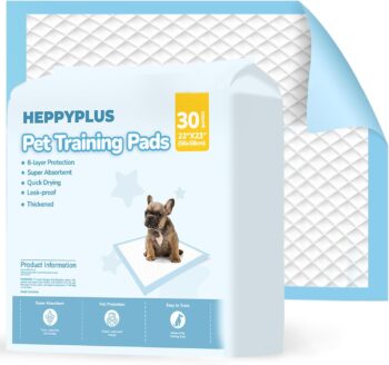 Dog Pee Pads 22"x23" , 30 Count Disposable Puppy Pads Pee Pads for Dogs, Pet Training Pads Super Absorbent Leak-Proof Pee Pads (30 Count)