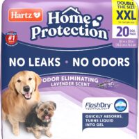 Hartz Home Protection Lavender Scent Odor Eliminating Gel Dog Pads, 30" x 30", 20 Count