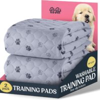 Super Absorbent Washable Pee Pads for Dogs - 2-Pack Superior Reusable Puppy Pads Pet Training Pads –100% Waterproof Dog Pee Pad Protects Against Urine Leakage Non-Slip Grip Prevents Slipping& Bunching